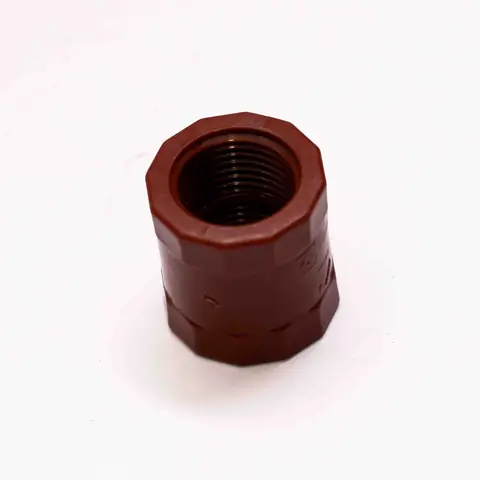 PPR fitting for joining plastic water pipes.